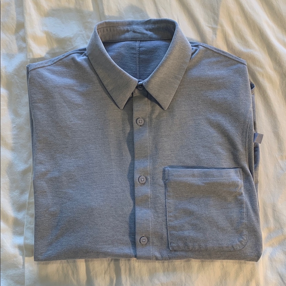 Lululemon Men's Commission Light Blue Button-Up Shirt